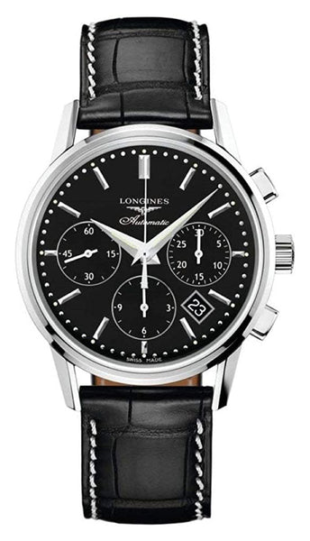 update alt-text with template Watches - Mens-Longines-L27494520-12-hour display, 35 - 40 mm, 40 - 45 mm round, black, chronograph, date, Heritage, leather, Longines, mens, menswatches, new arrivals, product_ContactUs, rpSKU_L27414732, rpSKU_L27684132, rpSKU_L27764213, rpSKU_L28274730, rpSKU_L47544523, seconds sub-dial, stainless steel case, swiss automatic, watches-Watches & Beyond