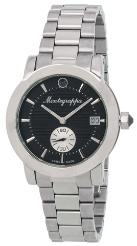 Watches - Womens-Montegrappa-IDLNWA11-35 - 40 mm, black, date, Montegrappa, Mother's Day, Nerouno, round, sale, seconds sub-dial, stainless steel band, stainless steel case, swiss quartz, watches, womens, womenswatches-Watches & Beyond