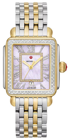 update alt-text with template Watches - Womens-Michele-MWW06T000248-30 - 35 mm, date, Deco, diamonds / gems, Michele, mother-of-pearl, new arrivals, purple, rectangle, rpSKU_MWW06G000036, rpSKU_MWW06P000108, rpSKU_MWW06T000163, rpSKU_MWW06V000042, rpSKU_MWW21B000148, stainless steel band, stainless steel case, swiss quartz, two-tone band, two-tone case, watches, womens, womenswatches-Watches & Beyond