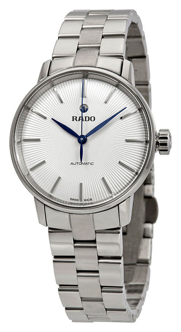 Watches - Womens-Rado-R22862043-30 - 35 mm, Coupole Classic, Mother's Day, Rado, round, stainless steel band, stainless steel case, swiss automatic, watches, white, womens, womenswatches-Watches & Beyond
