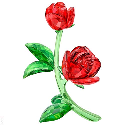 Swarovski - Figurines-Swarovski-5424466-Crystal Flowers, flowers, green, Mother's Day, ornaments, red, Swarovski Ornaments-Watches & Beyond