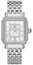 Watches - Womens-Michele-MWW06T000163-30 - 35 mm, 35 - 40 mm, date, Deco, diamonds / gems, Michele, new arrivals, rectangle, silver-tone, stainless steel band, stainless steel case, swiss quartz, watches, womens, womenswatches-Watches & Beyond