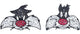 update alt-text with template Cufflinks-Swarovski-5484687-black, clear, cufflink, cufflinks, Looney Tunes, red, silver-tone, stainless steel, Swarovski Jewelry, unisex-Watches & Beyond
