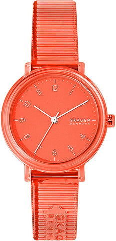 Watches - Womens-Skagen-SKW2856-35 - 40 mm, Aaren, new arrivals, orange, plastic band, plastic case, quartz, round, Skagen, watches, womens, womenswatches-Watches & Beyond