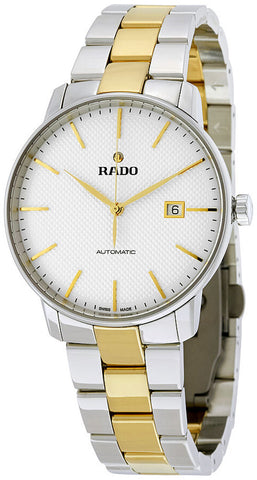 Watches - Mens-Rado-R22876032-40 - 45 mm, ceramos band, Coupole, date, gold-tone ceramos band, mens, menswatches, Rado, round, stainless steel band, stainless steel case, swiss automatic, two-tone band, watches, white-Watches & Beyond