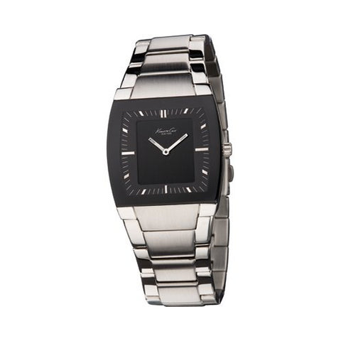 Misc.-Kenneth Cole-10011213-35 - 40 mm, black, Kenneth Cole, mens, menswatches, quartz, square, stainless steel band, stainless steel case, watches-Watches & Beyond