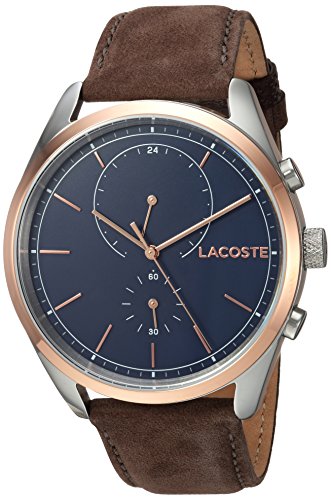 Misc.-Lacoste-2010917-24-hour display, 40 - 45 mm, blue, date, Lacoste, leather, mens, menswatches, quartz, round, San Diego, stainless steel case, two-tone case, watches-Watches & Beyond