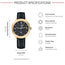Watches - Mens-Mondaine-MH1.B2S20.LB-40 - 45 mm, black, date, gold-tone stainless steel, Helvetica No 1, leather, mens, menswatches, Mondaine, round, smartwatch, swiss quartz, watches-Watches & Beyond