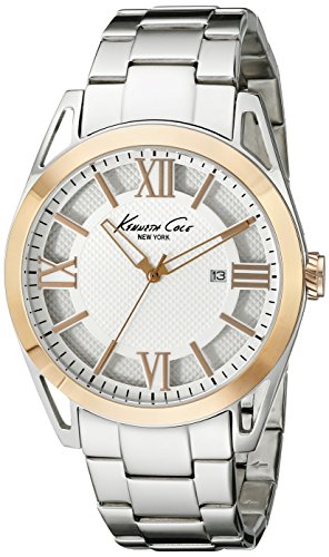 Misc.-Kenneth Cole-10018757-40 - 45 mm, date, Kenneth Cole, mens, menswatches, quartz, round, silver-tone, stainless steel band, stainless steel case, watches-Watches & Beyond