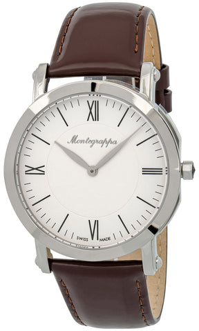 Watches - Mens-Montegrappa-IDNMWAIW-40 - 45 mm, leather, mens, menswatches, Montegrappa, Nerouno, round, sale, stainless steel case, swiss quartz, watches, white-Watches & Beyond