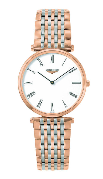 Watches - Mens-Longines-L47091917-30 - 35 mm, La Grande Classique, Longines, mens, menswatches, rose gold plated, rose gold plated band, round, swiss quartz, two-tone band, watches, white-Watches & Beyond
