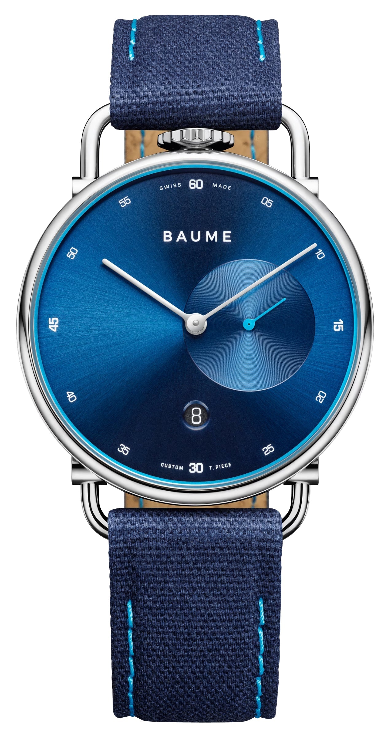update alt-text with template Watches - Mens-Baume & Mercier-M0A10601-40 - 45 mm, Baume, Baume & Mercier, blue, date, fabric, mens, menswatches, new arrivals, round, rpSKU_241763.1, rpSKU_M0A10355, rpSKU_M0A10600, rpSKU_M0A10603, rpSKU_M0A10687, seconds sub-dial, stainless steel case, swiss quartz, watches-Watches & Beyond
