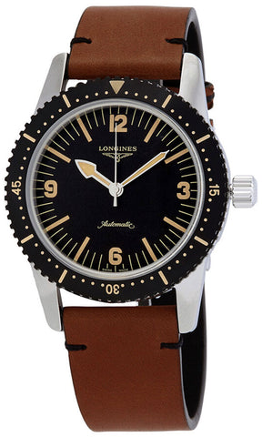 update alt-text with template Watches - Mens-Longines-L28224562-40 - 45 mm, black, divers, Heritage, leather, Longines, mens, menswatches, new arrivals, round, rpSKU_L27494520, rpSKU_L27954520, rpSKU_L27964520, rpSKU_L28224569, rpSKU_L37784583, stainless steel case, swiss automatic, uni-directional rotating bezel, watches-Watches & Beyond