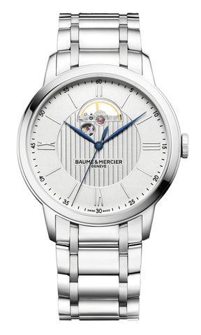Watches - Mens-Baume & Mercier-M0A10525-40 - 45 mm, Baume & Mercier, Classima, mens, menswatches, new arrivals, round, silver, stainless steel band, stainless steel case, swiss automatic, watches-Watches & Beyond