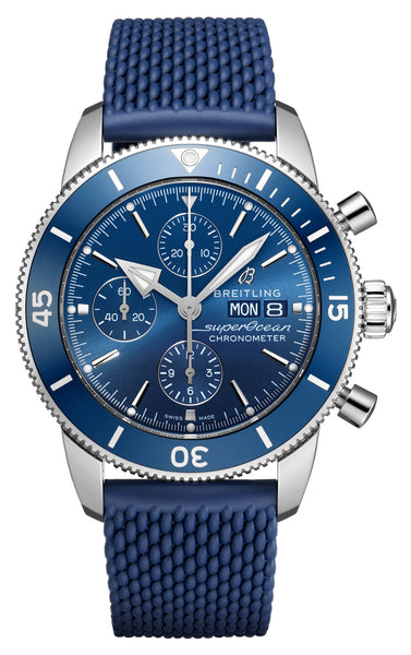 update alt-text with template Watches - Mens-Breitling-A13313161C1S1-12-hour display, 40 - 45 mm, blue, Breitling, chronograph, COSC, date, day, divers, mens, menswatches, new arrivals, round, rpSKU_A13313161C1A1, rpSKU_AB2010121B1A1, rpSKU_AB2020121B1A1, rpSKU_AB2020161C1S1, rpSKU_AB2030161C1A1, rubber strap, seconds sub-dial, special / limited edition, stainless steel case, Superocean Heritage, swiss automatic, uni-directional rotating bezel, watches-Watches & Beyond