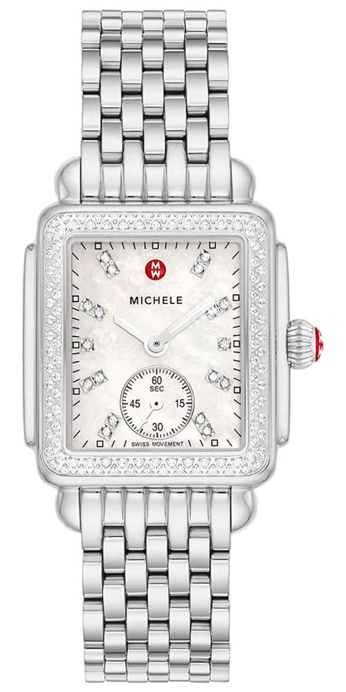 update alt-text with template Watches - Womens-Michele-MWW06V000122-25 - 30 mm, 30 - 35 mm, Deco, diamonds / gems, Michele, mother-of-pearl, new arrivals, rectangle, rpSKU_MWW06G000002, rpSKU_MWW06G000012, rpSKU_MWW06V000002, rpSKU_MWW19B000001, rpSKU_MWW21B000143, stainless steel band, stainless steel case, swiss quartz, watches, womens, womenswatches-Watches & Beyond