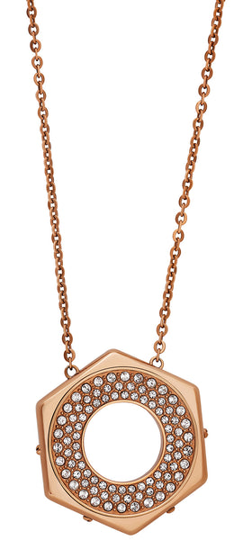 Jewelry - Necklaces-Swarovski-5073124-Bolt, clear, crystals, Mother's Day, necklace, necklaces, rose gold-tone, stainless steel, Swarovski crystals, Swarovski Jewelry, womens-Watches & Beyond