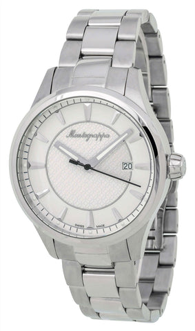 Watches - Mens-Montegrappa-IDFOWAIJ-40 - 45 mm, date, Fortuna, mens, menswatches, Montegrappa, round, sale, silver-tone, stainless steel band, stainless steel case, swiss quartz, watches-Watches & Beyond