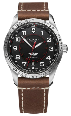 update alt-text with template Watches - Mens-Victorinox Swiss Army-241973-24-hour display, 40 - 45 mm, Airboss, bi-directional rotating bezel, black, date, leather, mens, menswatches, new arrivals, round, rpSKU_241887, rpSKU_751 7697 4164-FS-OLIVE, rpSKU_751 7697 4164-MB, rpSKU_XL.1202, rpSKU_XL.1207, stainless steel case, swiss automatic, Victorinox Swiss Army, watches-Watches & Beyond