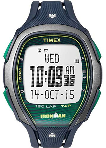 Watches - Mens-Timex-TW5M09800-45 - 50 mm, alarm, chronograph, date, day, digital, Ironman, LCD, mens, menswatches, quartz, silicone band, Timex, watches-Watches & Beyond