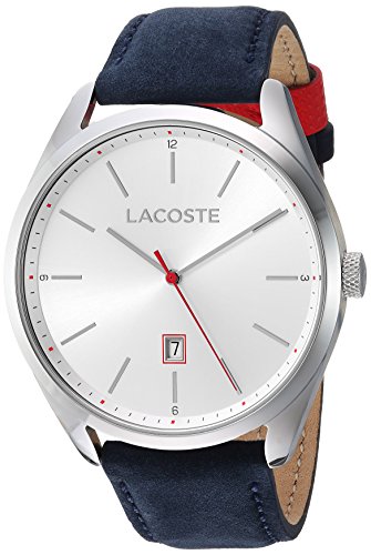 Misc.-Lacoste-2010909-40 - 45 mm, date, Lacoste, leather, mens, menswatches, quartz, round, San Diego, silver-tone, stainless steel case, watches-Watches & Beyond