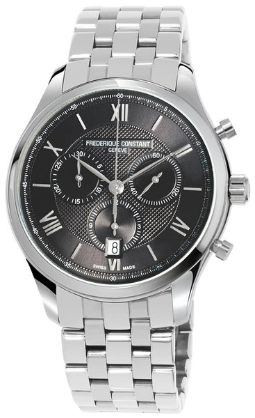 Watches - Mens-Frederique Constant-FC-292MG5B6B-12-hour display, 35 - 40 mm, 40 - 45 mm, chronograph, Classics, date, Frederique Constant, gray, mens, menswatches, new arrivals, stainless steel band, stainless steel case, swiss quartz, watches-Watches & Beyond