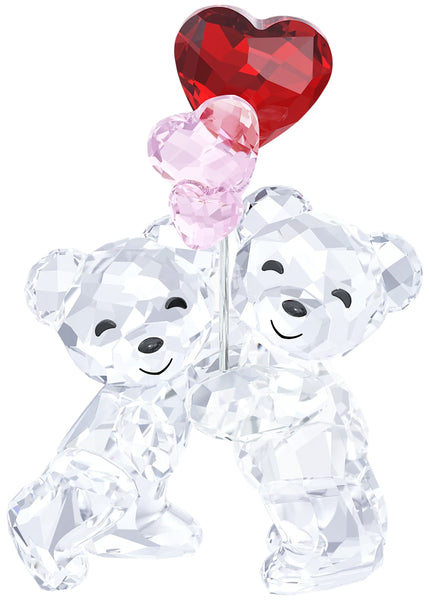 Swarovski - Figurines-Swarovski-5185778-clear, Kris Bear, love, ornaments, pink, red, Swarovski Ornaments-Watches & Beyond