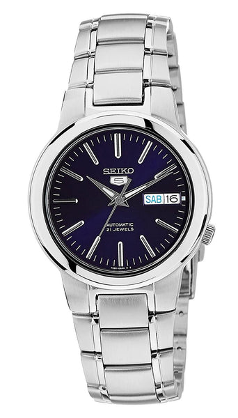 Watches - Mens-Seiko-SNKA05K1-35 - 40 mm, 5, automatic, date, day, mens, menswatches, navy, new arrivals, round, Seiko, stainless steel band, stainless steel case, watches-Watches & Beyond