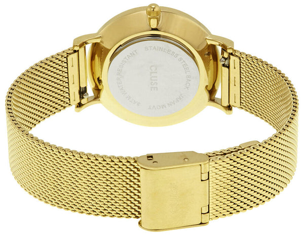 Cluse Minuit Gold-Tone Mesh White Dial Womens Watch CL30010 – Watches ...