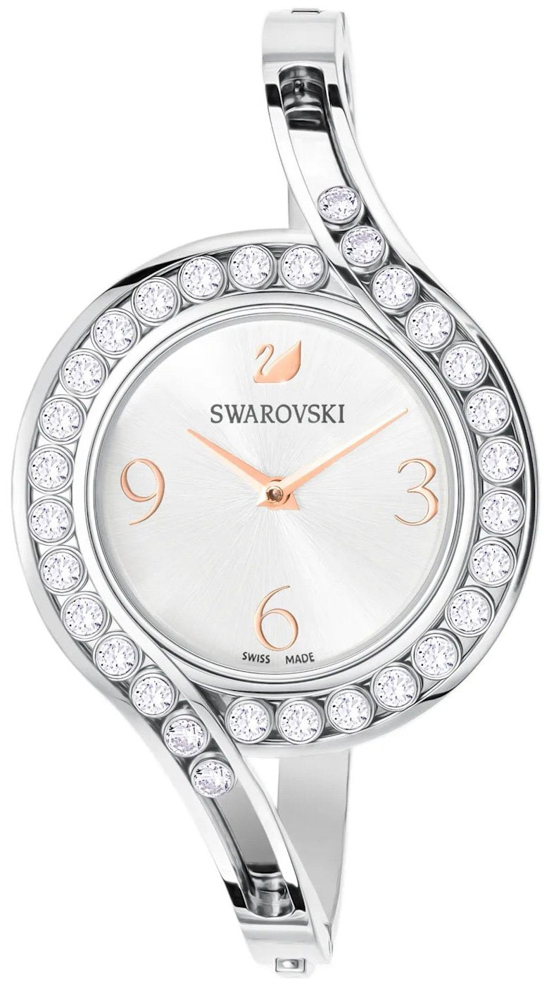 Misc.-Swarovski-5453655-30 - 35 mm, crystals, Lovely Crystals, Mother's Day, round, silver-tone, stainless steel band, stainless steel case, Swarovski, Swarovski crystals, swiss quartz, watches, womens, womenswatches-Watches & Beyond