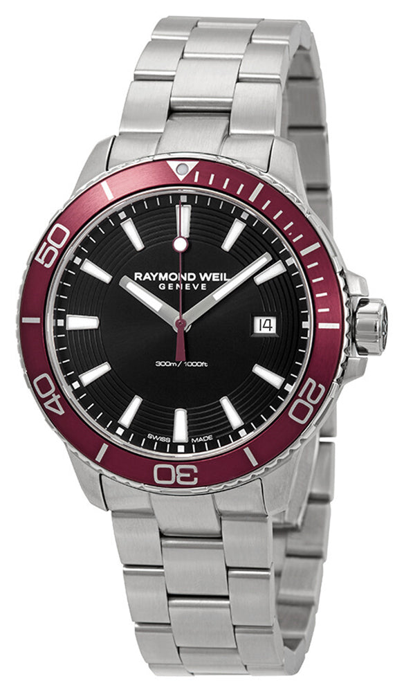 update alt-text with template Watches - Mens-Raymond Weil-8260-ST4-20001-40 - 45 mm, black, date, divers, mens, menswatches, new arrivals, Raymond Weil, round, rpSKU_8160-ST-00508, rpSKU_8260-ST1-20001, rpSKU_8260-ST3-20001, rpSKU_8260-ST9-65001, rpSKU_8280-ST3-20001, stainless steel band, stainless steel case, swiss quartz, Tango, uni-directional rotating bezel, watches-Watches & Beyond