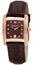 Watches - Womens-Frederique Constant-FC-220CHD2ECD4-A-25 - 30 mm, brown, date, Delight Carree, diamonds / gems, Frederique Constant, leather, Mother's Day, new arrivals, rose gold plated, square, swiss quartz, watches, womens, womenswatches-Watches & Beyond