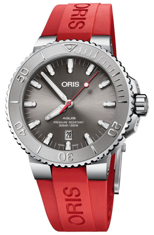 update alt-text with template Watches - Mens-Oris-733 7730 4153-RS-Red-40 - 45 mm, Aquis, date, divers, gray, mens, menswatches, new arrivals, Oris, round, rpSKU_733 7707 4356-LS, rpSKU_733 7707 4357-LS, rpSKU_733 7720 4051-LS, rpSKU_733 7730 4153-RS, rpSKU_733 7730 7153-RS-Grey, rubber, stainless steel case, swiss automatic, uni-directional rotating bezel, watches-Watches & Beyond