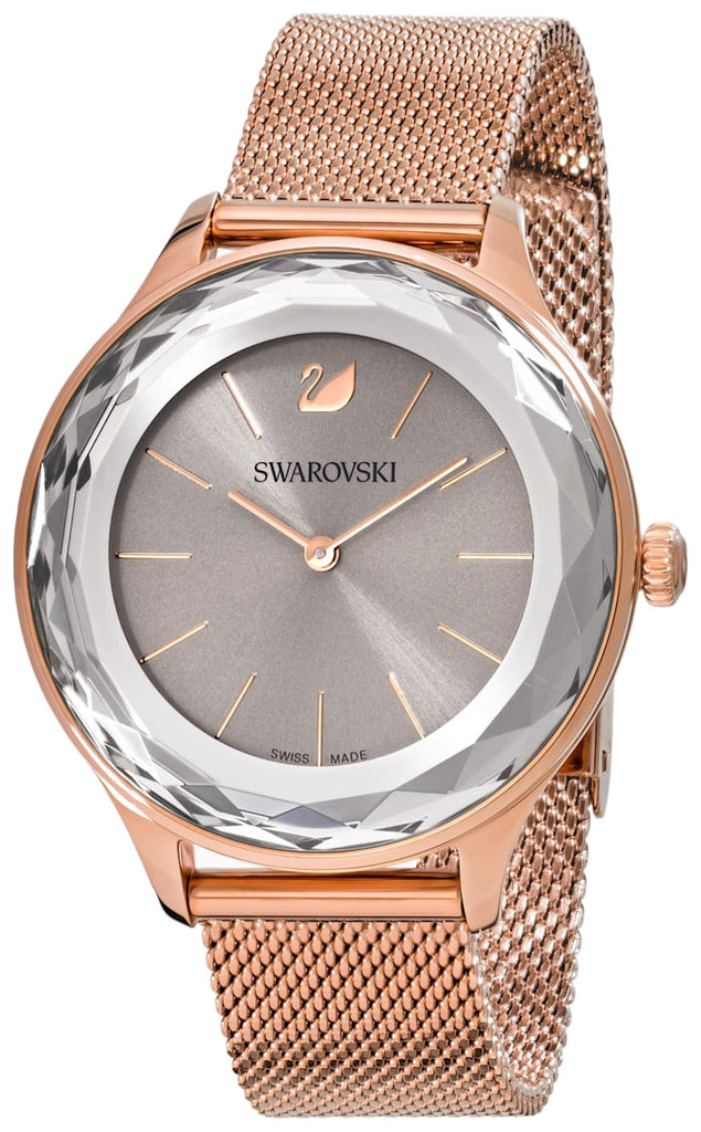 Swarovski Octea Nova Rose Gold PVD Mesh Womens Watch 5451634 – Watches ...