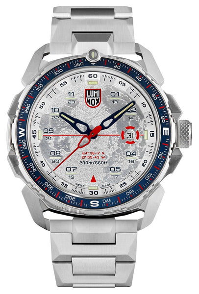 Watches - Mens-Luminox-XL.1207-45 - 50 mm, bi-directional rotating bezel, compass, date, divers, Ice-Sar Arctic, Luminox, mens, menswatches, new arrivals, round, silver-tone, stainless steel band, stainless steel case, swiss quartz, watches-Watches & Beyond