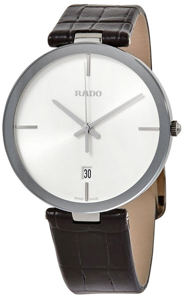 Watches - Mens-Rado-R48870015-35 - 40 mm, Florence, leather, mens, menswatches, Rado, round, stainless steel case, swiss quartz, watches, white-Watches & Beyond
