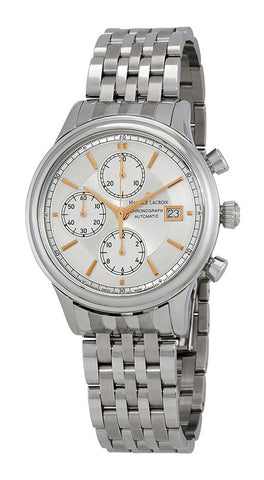 Watches - Mens-Maurice Lacroix-LC6158-SS002-130-1-12-hour display, 40 - 45 mm, chronograph, date, Les Classiques, Maurice Lacroix, mens, menswatches, round, seconds sub-dial, silver-tone, stainless steel band, stainless steel case, swiss automatic, watches-Watches & Beyond