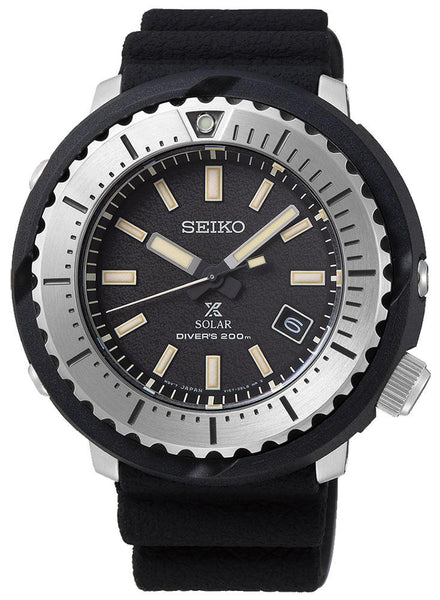 Watches - Mens-Seiko-SNE541P1-45 - 50 mm, black, black PVD case, date, divers, mens, menswatches, new arrivals, Prospex, round, Seiko, silicone band, solar, uni-directional rotating bezel, watches-Watches & Beyond