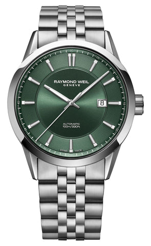update alt-text with template Watches - Mens-Raymond Weil-2731-ST-52001-40 - 45 mm, date, Freelancer, green, mens, menswatches, new arrivals, Raymond Weil, round, rpSKU_2731-ST-20001, rpSKU_2731-ST-50001, rpSKU_2731-STP-65001, rpSKU_2740-STP-65021, rpSKU_5450-STG-65021, stainless steel band, stainless steel case, swiss automatic, watches-Watches & Beyond