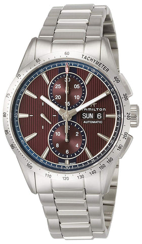 Watches - Mens-Hamilton-H43516171-12-hour display, 40 - 45 mm, blue, Broadway, chronograph, date, day, Hamilton, mens, menswatches, red, stainless steel band, stainless steel case, swiss automatic, tachymeter, watches-Watches & Beyond