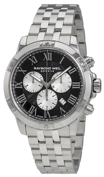 update alt-text with template Watches - Mens-Raymond Weil-8560-ST-00206-40 - 45 mm, black, chronograph, date, divers, mens, menswatches, new arrivals, Raymond Weil, round, stainless steel band, stainless steel case, swiss quartz, Tango, watches-Watches & Beyond