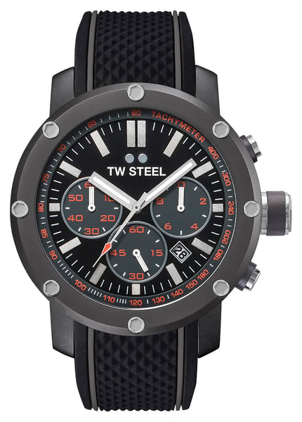 update alt-text with template Watches - Mens-TW Steel-TS4-45 - 50 mm, black, chronograph, date, Grandeur Tech, gunmetal PVD case, mens, menswatches, new arrivals, quartz, round, rpSKU_TS1, rpSKU_TS10, rpSKU_TS2, rpSKU_TS3, rpSKU_TS5, seconds sub-dial, silicone band, tachymeter, TW Steel, watches-Watches & Beyond