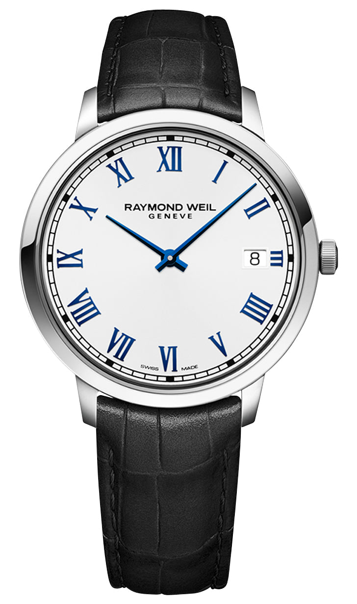 update alt-text with template Watches - Mens-Raymond Weil-5585-STC-00353-40 - 45 mm, date, leather, mens, menswatches, new arrivals, Raymond Weil, round, rpSKU_5585-ST-50001, rpSKU_5585-ST-60001, rpSKU_5585-STC-00659, rpSKU_5588-ST-20001, rpSKU_5588-ST-60001, stainless steel case, swiss quartz, Toccata, watches, white-Watches & Beyond