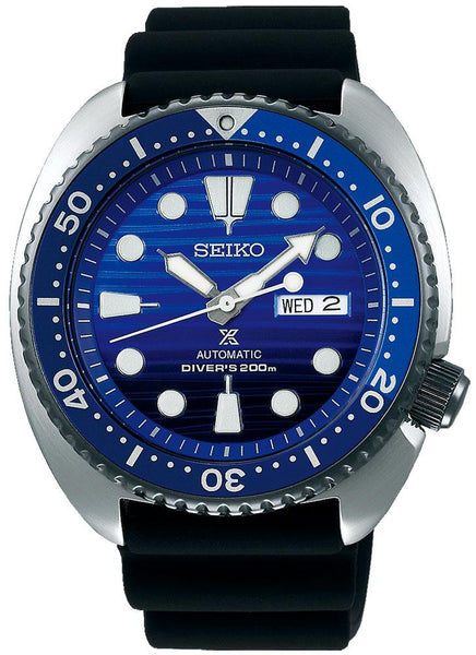 Watches - Mens-Seiko-SRPC91K1-40 - 45 mm, 45 - 50 mm, automatic, black, blue, date, day, divers, mens, menswatches, Prospex, round, Seiko, silicone band, special / limited edition, stainless steel case, uni-directional rotating bezel, watches-Watches & Beyond
