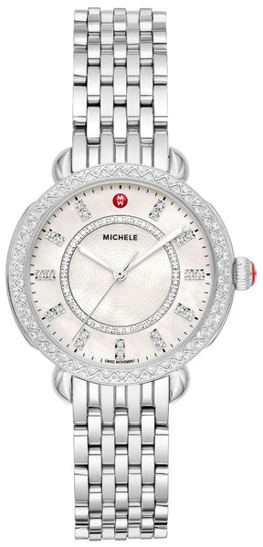update alt-text with template Watches - Womens-Michele-MWW30B000001-30 - 35 mm, diamonds / gems, Michele, mother-of-pearl, new arrivals, round, rpSKU_MWW06G000001, rpSKU_MWW19B000001, rpSKU_MWW21B000143, rpSKU_MWW30A000001, rpSKU_MWW30B000002, Sidney, stainless steel band, stainless steel case, swiss quartz, watches, womens, womenswatches-Watches & Beyond