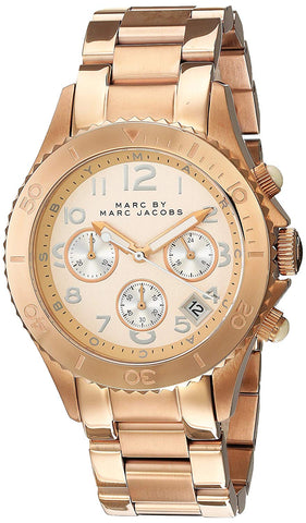 Watches - Womens-Marc by Marc Jacobs-MBM3156-24-hour display, 35 - 40 mm, 40 - 45 mm, champagne, date, Marc by Marc Jacobs, menswatches, quartz, Rock, rose gold plated, rose gold plated band, round, seconds sub-dial, unisex, unisexwatches, watches, womenswatches-Watches & Beyond