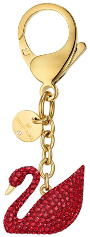 Swarovski - Bag Charms / Key Rings-Swarovski-5526754-gold-tone, keyring, keyrings, red, stainless steel, Swarovski-Watches & Beyond
