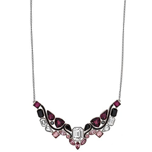 Misc.-Swarovski-5152835-black, burgundy, clear, crystals, Mother's Day, multicolor, necklace, necklaces, pink, silver-tone, stainless steel, Swarovski crystals, Swarovski Jewelry, womens-Watches & Beyond