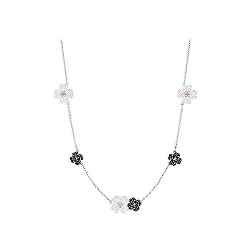 Misc.-Swarovski-5438544-black, crystals, Mother's Day, necklace, necklaces, silver-tone, stainless steel, Swarovski crystals, Swarovski Jewelry, white, womens-Watches & Beyond