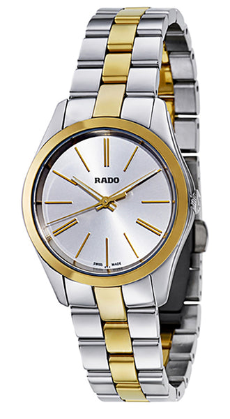 Watches - Womens-Rado-R32975112-30 - 35 mm, ceramos band, HyperChrome, Rado, round, silver-tone, stainless steel band, stainless steel case, swiss quartz, two-tone band, two-tone case, watches, womens, womenswatches-Watches & Beyond